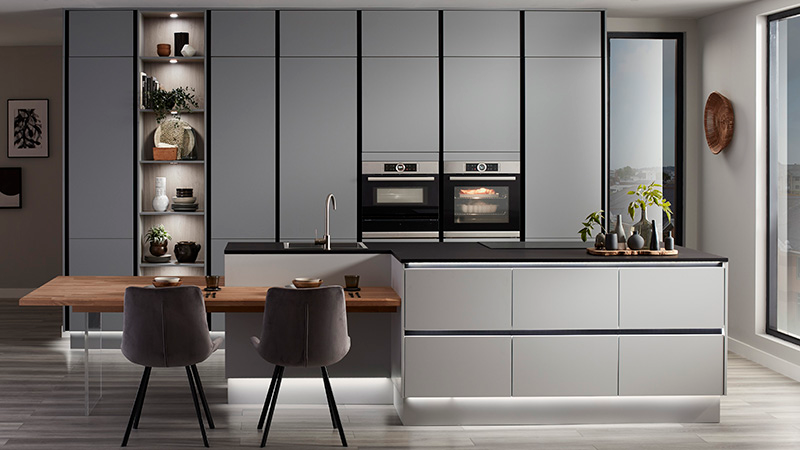 Hockley Super Matt Slate Grey Handleless