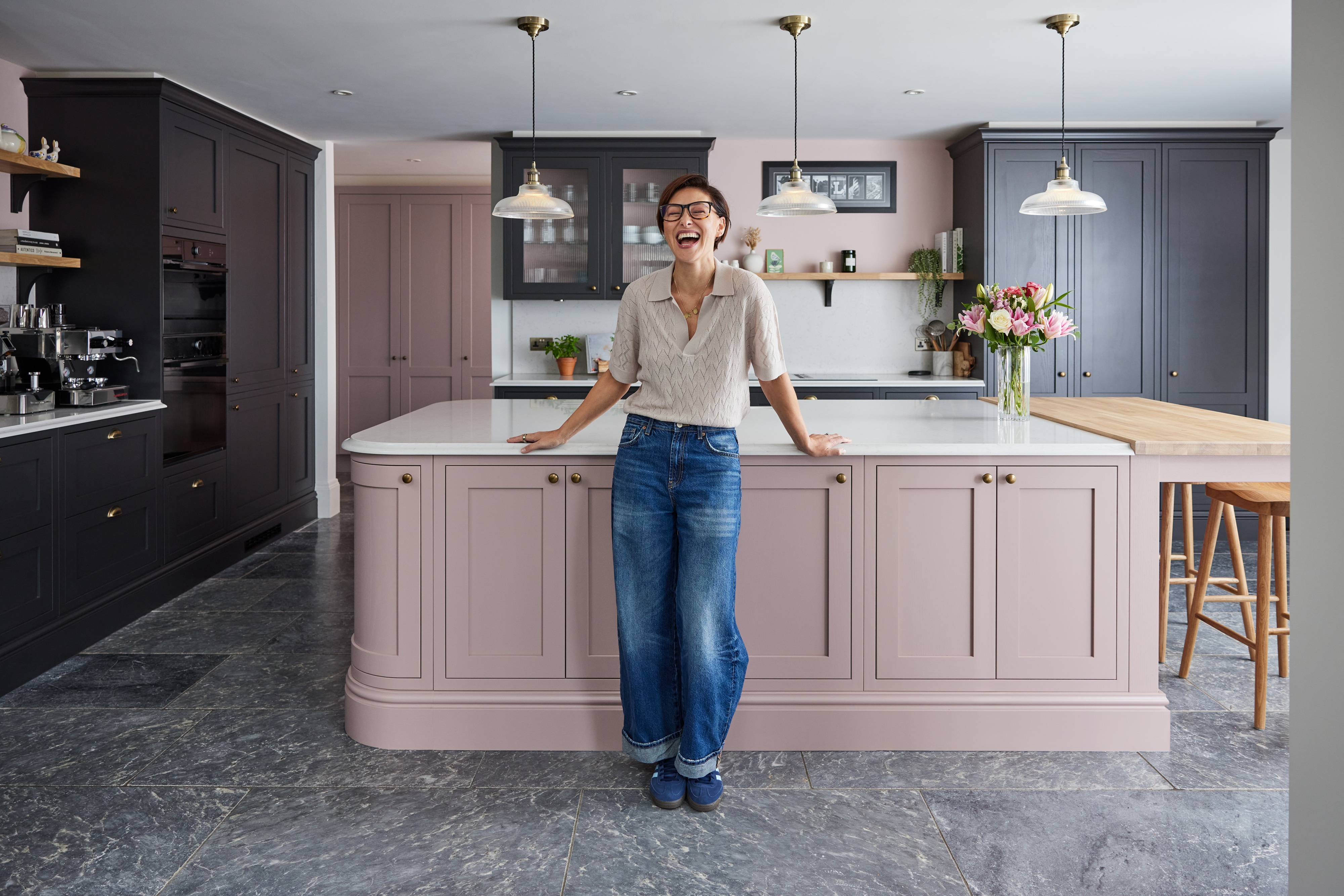 Cheryl with her tradesmen