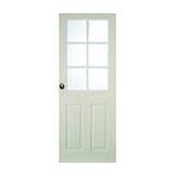 White external glazed door