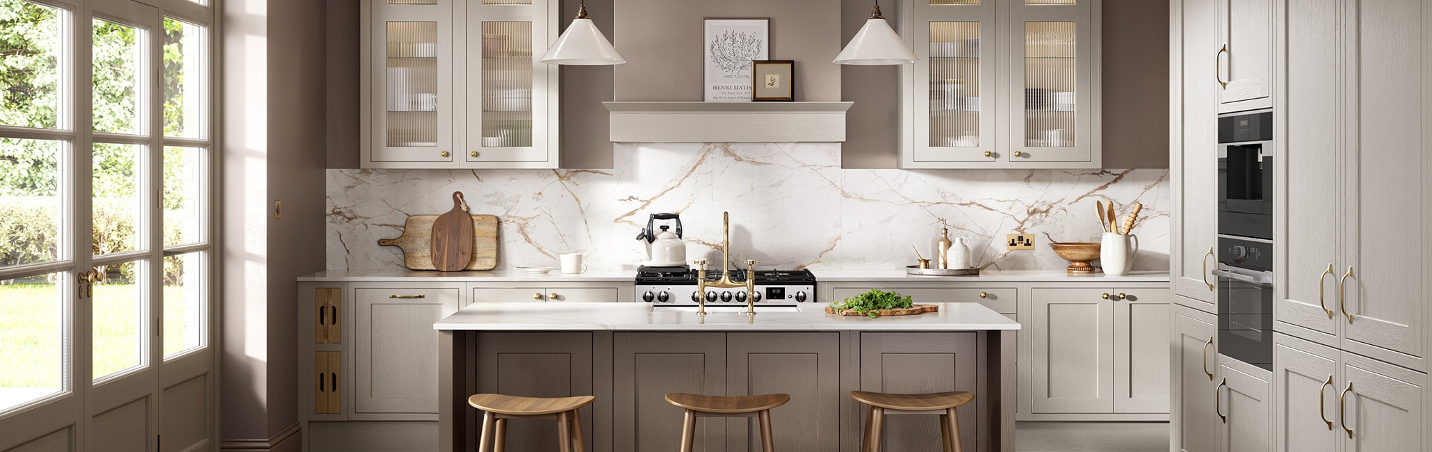 Ilfracombe Pebble and Truffle Timber Kitchen