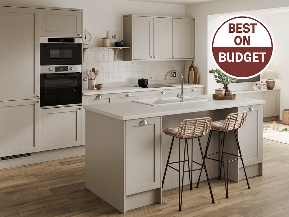 Allendale pebble kitchen with best on budget logo